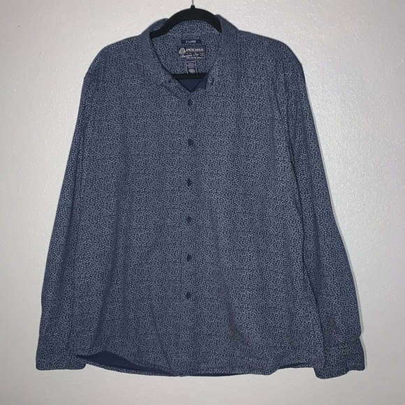 American Rag Other - American Rag Navy Blue white flower button up-XL